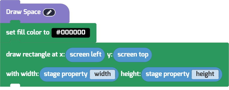 Defining the draw space function, 