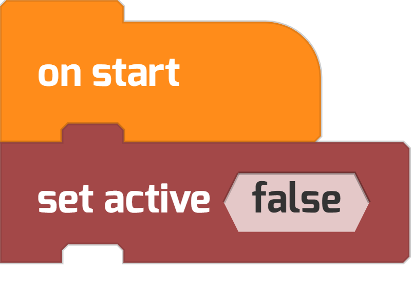 On start set active false