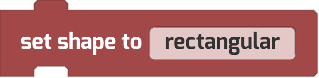 Set shape command, with rectangular