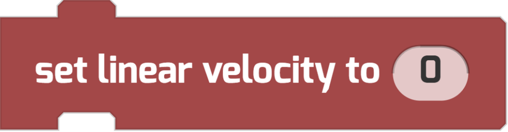 Set linear velocity block