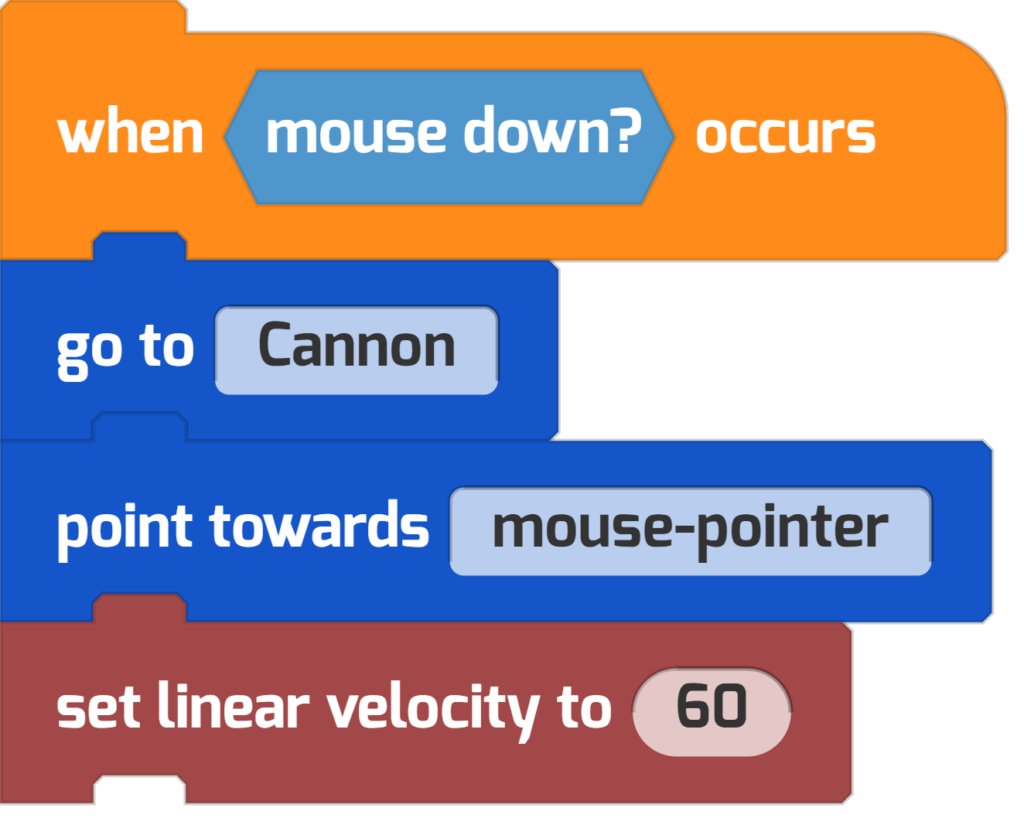 A program to shoot a cannonball on mouseclick