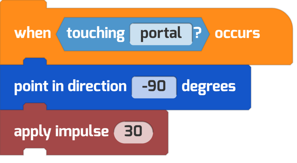 A program that applies an impulse when touching the portal actor